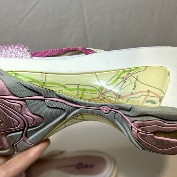 J-41 Adventure on Size 8.5 Jeep Pink & White Strappy Open Toe Wedge Sandals - Picture 6 of 7